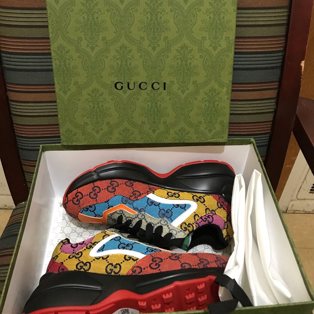Authentic Gucci Rhyton Sneakers - Picture 8 of 12